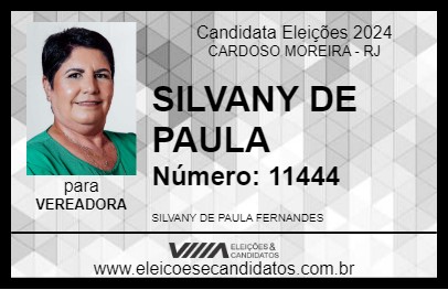 Candidato SILVANY DE PAULA 2024 - CARDOSO MOREIRA - Eleições