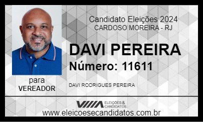 Candidato DAVI PEREIRA 2024 - CARDOSO MOREIRA - Eleições