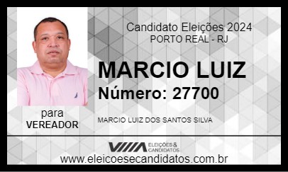 Candidato MARCIO LUIZ 2024 - PORTO REAL - Eleições