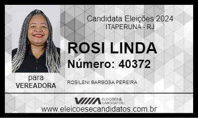 Candidato ROSI LINDA 2024 - ITAPERUNA - Eleições