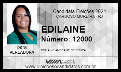 Candidato EDILAINE 2024 - CARDOSO MOREIRA - Eleições