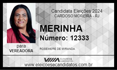 Candidato MERINHA 2024 - CARDOSO MOREIRA - Eleições