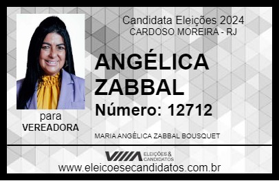 Candidato ANGÉLICA ZABBAL 2024 - CARDOSO MOREIRA - Eleições