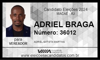 Candidato ADRIEL BRAGA 2024 - MACAÉ - Eleições