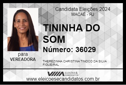 Candidato TININHA DO SOM 2024 - MACAÉ - Eleições