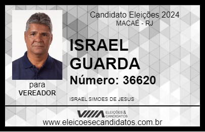 Candidato ISRAEL GUARDA 2024 - MACAÉ - Eleições