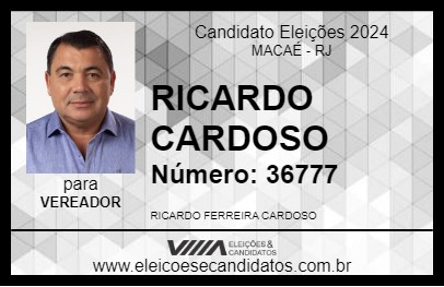 Candidato RICARDO CARDOSO 2024 - MACAÉ - Eleições