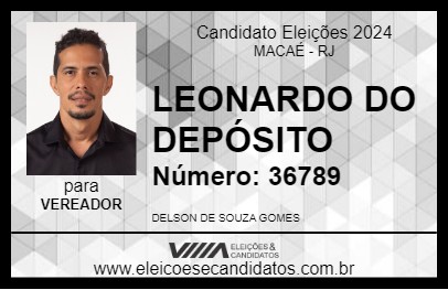 Candidato LEONARDO DO DEPÓSITO 2024 - MACAÉ - Eleições