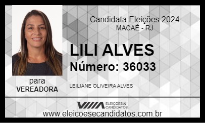 Candidato LILI ALVES 2024 - MACAÉ - Eleições