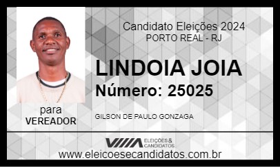 Candidato LINDOIA JOIA 2024 - PORTO REAL - Eleições