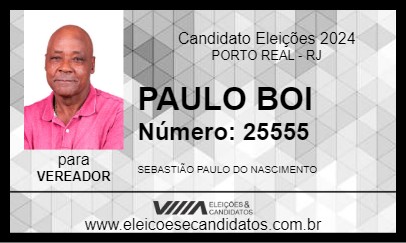 Candidato PAULO BOI 2024 - PORTO REAL - Eleições