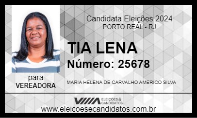 Candidato TIA LENA 2024 - PORTO REAL - Eleições