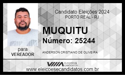 Candidato MUQUITU 2024 - PORTO REAL - Eleições