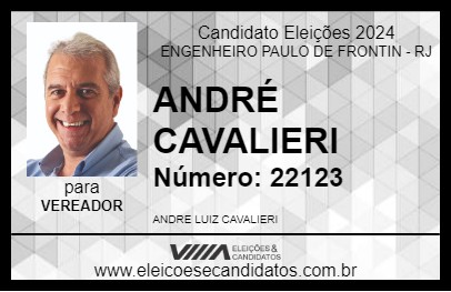 Candidato ANDRÉ CAVALIERI 2024 - ENGENHEIRO PAULO DE FRONTIN - Eleições