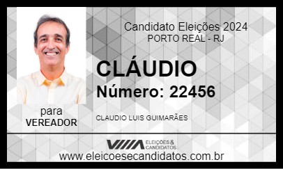 Candidato CLÁUDIO 2024 - PORTO REAL - Eleições