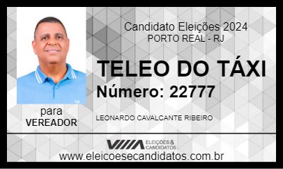 Candidato TELEO DO TÁXI 2024 - PORTO REAL - Eleições