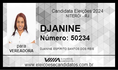 Candidato DJANINE 2024 - NITERÓI - Eleições