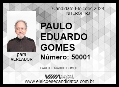 Candidato PAULO EDUARDO GOMES 2024 - NITERÓI - Eleições