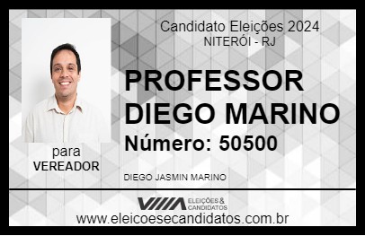 Candidato PROFESSOR DIEGO MARINO 2024 - NITERÓI - Eleições