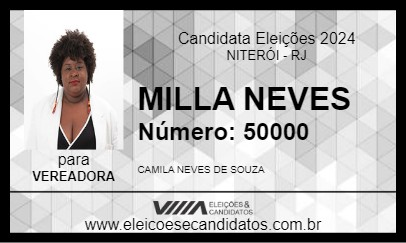 Candidato MILLA NEVES 2024 - NITERÓI - Eleições