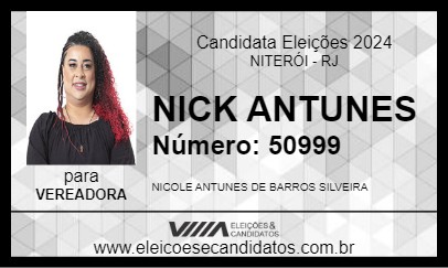 Candidato NICK ANTUNES 2024 - NITERÓI - Eleições