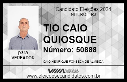 Candidato TIO CAIO QUIOSQUE 2024 - NITERÓI - Eleições