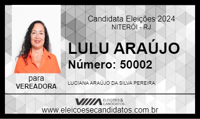 Candidato LULU ARAÚJO 2024 - NITERÓI - Eleições