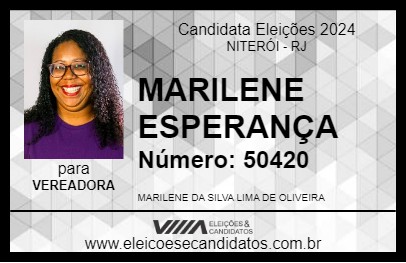 Candidato MARILENE ESPERANÇA 2024 - NITERÓI - Eleições