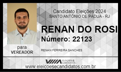 Candidato RENAN DO ROSI 2024 - SANTO ANTÔNIO DE PÁDUA - Eleições