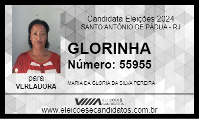 Candidato GLORINHA 2024 - SANTO ANTÔNIO DE PÁDUA - Eleições