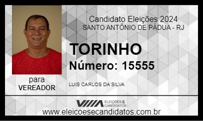 Candidato TORINHO 2024 - SANTO ANTÔNIO DE PÁDUA - Eleições