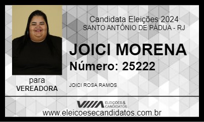 Candidato JOICI MORENA 2024 - SANTO ANTÔNIO DE PÁDUA - Eleições