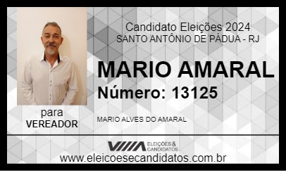 Candidato MARIO AMARAL 2024 - SANTO ANTÔNIO DE PÁDUA - Eleições