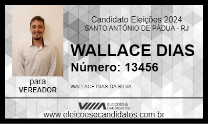 Candidato WALLACE DIAS 2024 - SANTO ANTÔNIO DE PÁDUA - Eleições