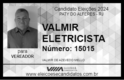 Candidato VALMIR ELETRICISTA 2024 - PATY DO ALFERES - Eleições