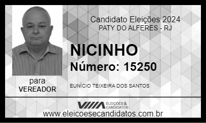 Candidato NICINHO FILHO DO PASTOR ENÉAS 2024 - PATY DO ALFERES - Eleições