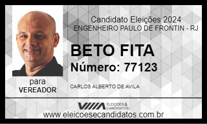 Candidato BETO FITA 2024 - ENGENHEIRO PAULO DE FRONTIN - Eleições