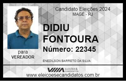 Candidato DIDIU FONTOURA 2024 - MAGÉ - Eleições