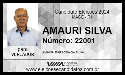 Candidato AMAURI SILVA 2024 - MAGÉ - Eleições