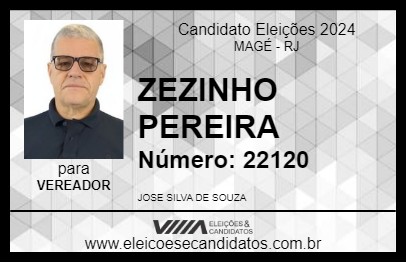 Candidato ZEZINHO PEREIRA 2024 - MAGÉ - Eleições