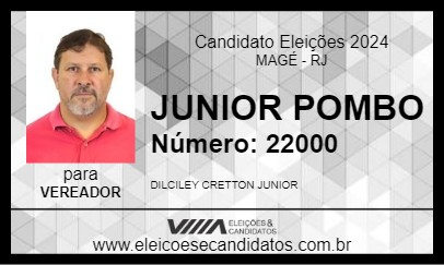 Candidato JUNIOR POMBO 2024 - MAGÉ - Eleições