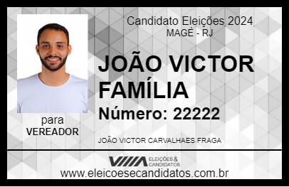 Candidato JOÃO VICTOR FAMÍLIA 2024 - MAGÉ - Eleições