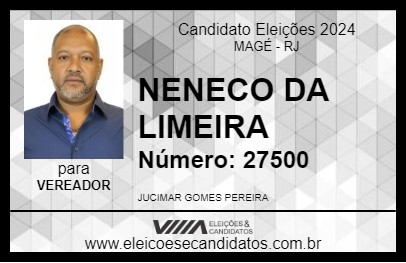 Candidato NENECO DA LIMEIRA 2024 - MAGÉ - Eleições