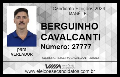 Candidato BERGUINHO CAVALCANTI 2024 - MAGÉ - Eleições