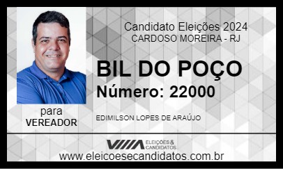 Candidato BIL DO POÇO 2024 - CARDOSO MOREIRA - Eleições