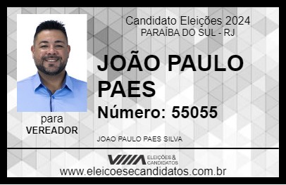 Candidato JOÃO PAULO PAES 2024 - PARAÍBA DO SUL - Eleições