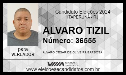 Candidato TIZIL DA ROSE 2024 - ITAPERUNA - Eleições