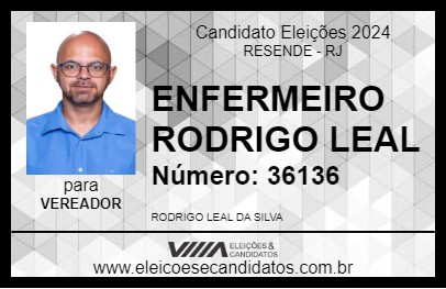 Candidato ENFERMEIRO RODRIGO LEAL 2024 - RESENDE - Eleições