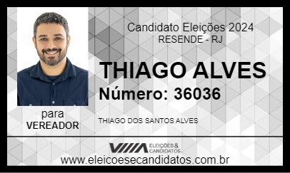 Candidato THIAGO ALVES 2024 - RESENDE - Eleições