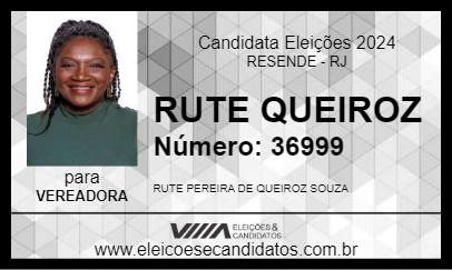 Candidato RUTE QUEIROZ 2024 - RESENDE - Eleições